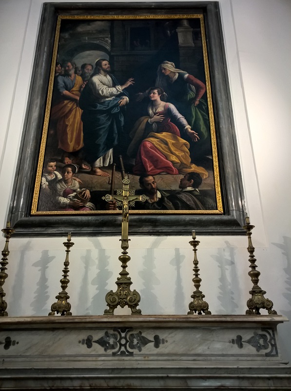 Cristo ospitato in casa di Marta e Maria, Fabrizio Santafede